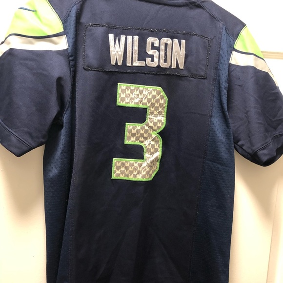 Nike On Field NFL Authentic Seattle Seahawks #3 Wilson Women's  Blue Jersey Sz M - Picture 10 of 12